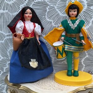 Collection of 10 Vintage International Souvenir Figures Dolls Traditional Dress